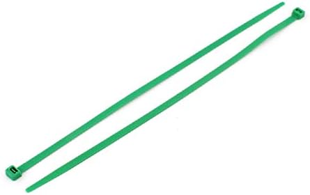 Нов Лон0167 5мм х 250мм Самозаклучувачки Најлонски Кабелски Врски Тешка Индустриска Жица Патент Врски Зелена 100 парчиња (5мм х 250мм Селбтеменд