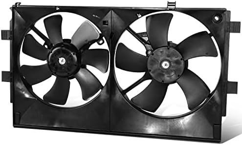 Фабрички Стил Двојна Радијатор Ладење Вентилатор Собранието Компатибилен Со Mitsubishi Outlander 2.4 L 2008-2013, 12v, Црна