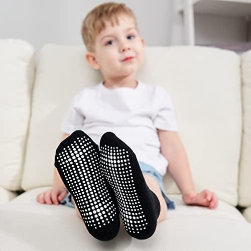 Запс бебе без лизгање на глуждот чорапи со анти -лизгачки грипири момчиња девојчиња со ниско ниво за новороденчиња деца деца