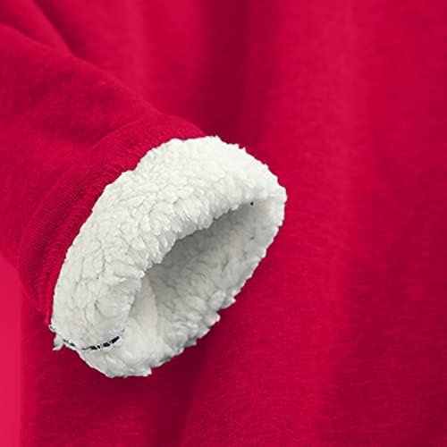 Gdjgta жени дебели руно џемпери екипаж зимски кадифени кадифени топла долна облека врвови од туники плус големина s-5xl