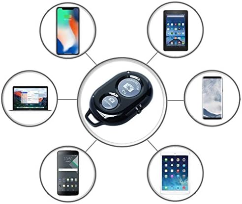 копчиња за Бленда за Безжичен Далечински Управувач eCostConnection За паметни Телефони iPhone И Android, 1, Црна, Тркалезна Со Крпа