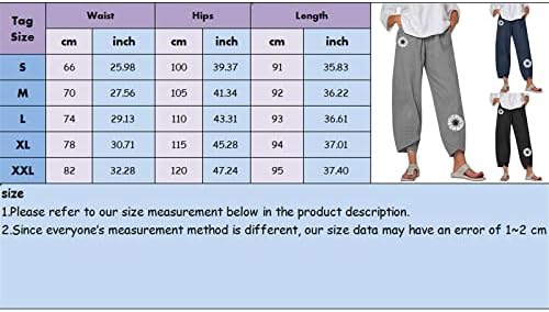 Вокачи Широки Ленени Панталони За Жени, Женски Летни Модни Памучни Панталони Широки Секојдневни Панталони Дами Секојдневна Мода