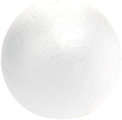 Besportble 8cm Божиќни бели топчиња од пена околу Божиќни мазни полистирен топки DIY моделирање стиропор со сфера формира украси