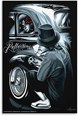 BHz Дејвид Гонзалес платно wallидна уметност крцкање што се рефлектира веднаш до постер за автомобили, отпечатоци од wallидови Декоративни слики