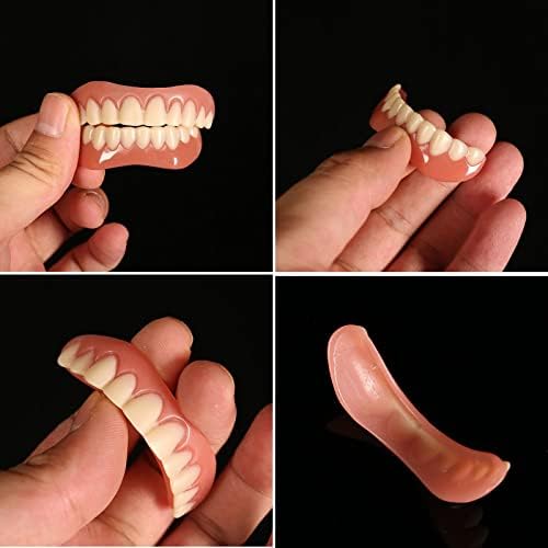 6 комплети комплет за поправка на стоматолошко полнење трајно, загради за заби што изгледаат реално за прикривање на заби што недостасуваат заби