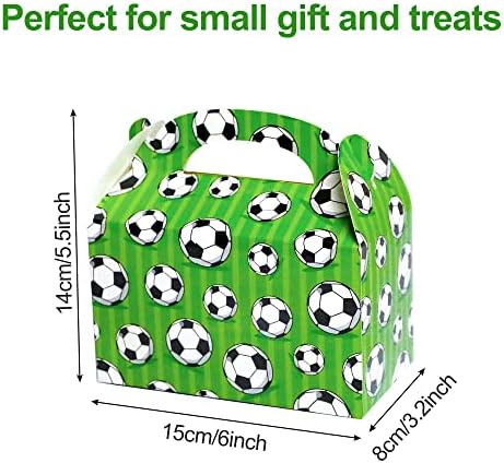 12 Парчиња Фудбал Партија Подарок Третираат Кутии Бонбони Добра Корист Кутии За Фудбал Тема Роденден Фудбал Фаворизира Материјали