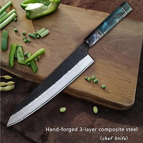 Готвач Нож, 8 Инчен Дамаск Челик Кујна Готвач Нож со Дрвена рачка Кујна Нож