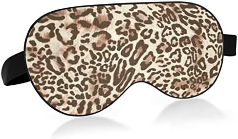 Секси леопард печатена маска за спиење за жени мажи меки и удобни маски за очи, блокирајќи го слепите прилагодливи ноќни око за