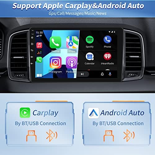 Андроид 11 Автомобил Стерео За Џип Патриот Компас 2010- Со Безжичен Apple Carplay&засилувач; Андроид Авто, 10.1 Инчен Екран