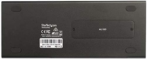 Startech.com Thunderbolt 3 Dock - Двојна монитор 4K 60Hz TB3 лаптоп докинг станица со DisplayPort - PCIE M.2 NVME SSD куќиште - 85W испорака