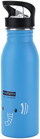 FDIT 500ml Не'рѓосувачки челик спортско шише со вода Термо кригла вакуум изолирано шише со вода со цицање метална кантина шише со вода со слама капаче