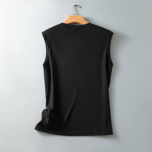 Црн врвен елек, за женски летен есен удобност боја 2023 облека памучна графичка плажа Смешна камизола резервоар елек 9е 9е м