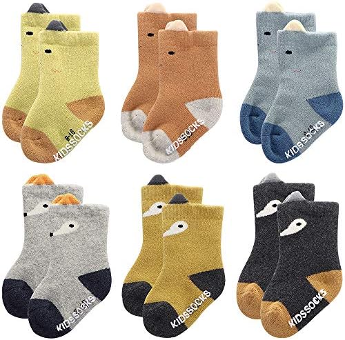 Бебе момчиња девојчиња топли теристични памучни чорапи за новороденчиња зимски не -лизгачки чорапи