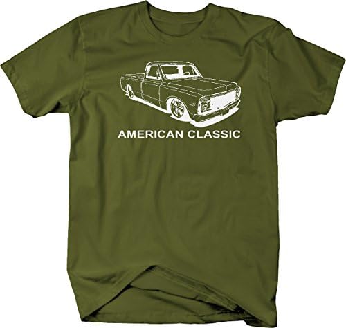 Американски класичен мускулен автомобил C10 FLETETSIDE 1967-72 пикап-камион маица за мажи