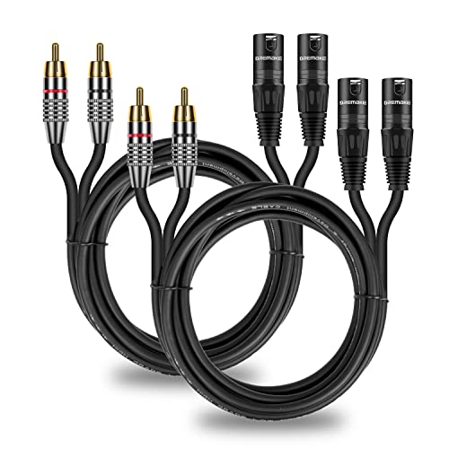 Dremake 4n OFC RCA до XLR кабелска жица, 10 нозе/3,0м двоен XLR машки до двоен RCA машки кабел, 2 XLR машки до 2 RCA машки кабел