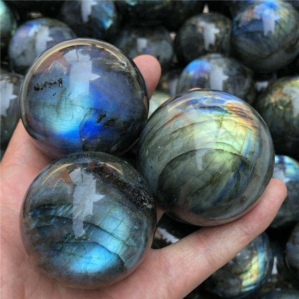 50-55мм лабрадорит светкава сфера, лабрадорит топка, кристална сфера, топка од скапоцен камен, кристален глобус, светкава сфера,