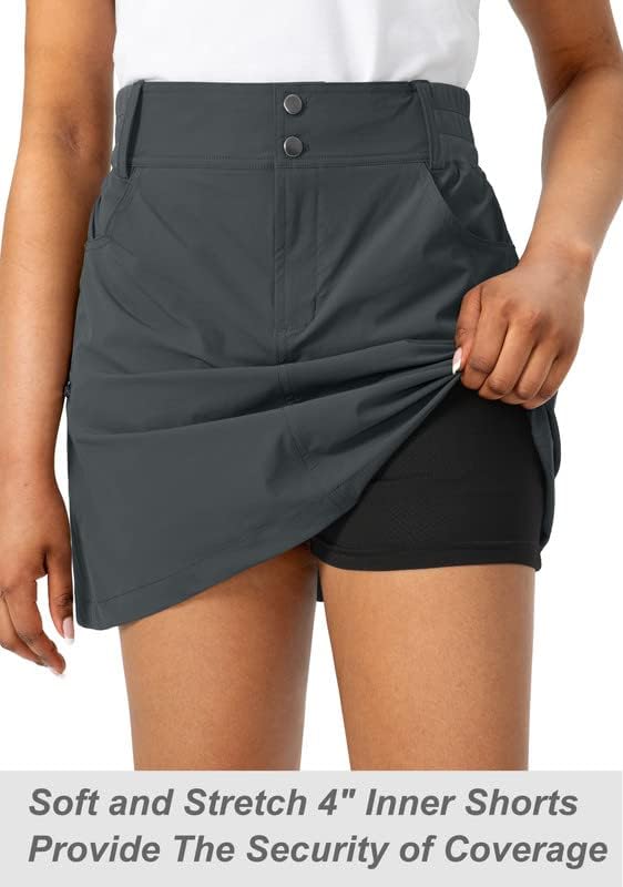 Виодија Голф Срортс здолништа за жени со џебови женски високи половини за пешачење со здолниште за атлетски тенис за лето за лето
