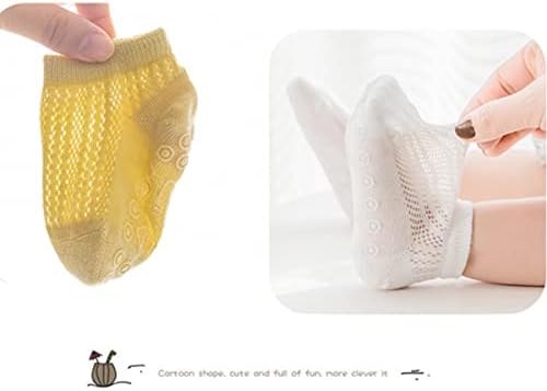 Бебешки зафат чорапи дете не лизгаат тенки мрежи за новороденче за новороденчиња, кои не се скриени чорапи, унисекс девојче момче
