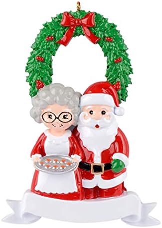 Баба и дедо и персонализиран Божиќен украс - Орнамент на баба и дедо - рачно изработен Декор на дрво и г -ѓа Клаус ги чува братучедите на големи