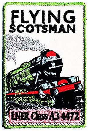 Воз железнички автомобил летајќи Шкотланѓанец Лнер класа A3 4472 деца цртан филм железо на лепенка извезена лепенка за јакна