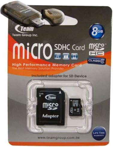 8GB Турбо Класа 6 Microsdhc Мемориска Картичка. Голема Брзина За Garmin-Asus Nuvifone G60 Доаѓа со бесплатен SD И USB Адаптери. Доживотна
