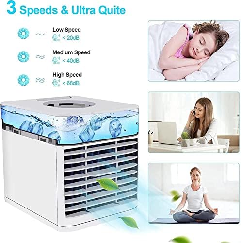 Преносен климатик за ладилник за воздух во Dustx, лесен за чистење на вентилаторот за десктоп - климатизација за заштита на животната