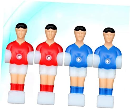 Clispeed 8 PCS машински плеер и сини додатоци Табела Детска кукли M foosball црвена замена делови Фудбалски фудбалски пластични прачки