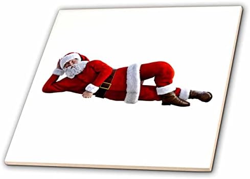 3дроуз Боем Графика Празник Божиќ-Дедо Мраз Лежи И Гледа-Плочки