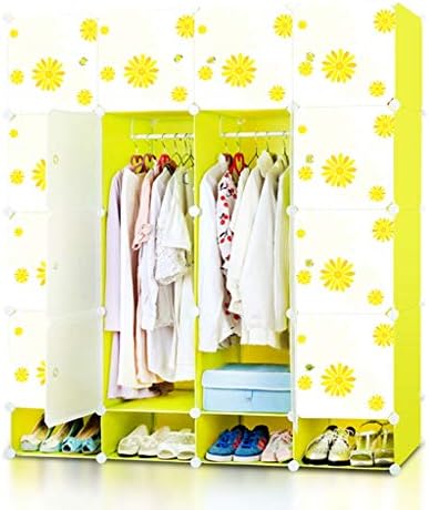FACMAS преносна гардероба за складирање смола комбинација едноставна гардероба преклопна гардероба кабинет за складирање жолт кабинет