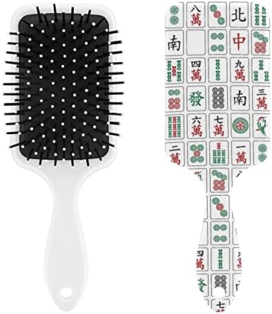 Кинеска четка за коса Mahjong, симпатична четка за четка за перниче за перничиња за мажи, женски подарок за коса