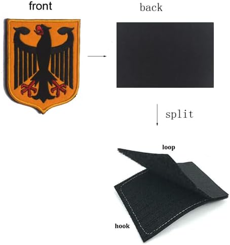 Германски германски германски орел знаме тактички морал воен везена лепенка