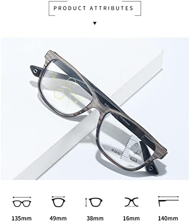 Прогресивни Мултифокус Очила За Читање Сина Светлина Блокирање На Компјутерски Очила Мултифокални Читатели Со Пролетна Шарка