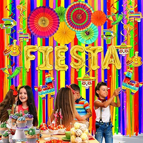 ТУРНМЕОН 32 Еез Мексикански Украси За Забави Фиеста Тематски Материјали За Забави Комплет Балони Со Лама Навивачи На Хартија Креп