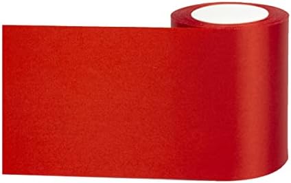 Nichemigo 4 инчен x 24 Двор Црвена Сатенска Лента Еднократна Боја Ткаенина Панделки За Стол Појас Церемонија За Сечење Подароци