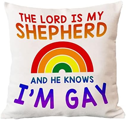 Господ е мојот овчар фрлаат перници за перница за перници за родова еднаквост ЛГБТК геј гордост лезбејска перница за прекривка квадратна декорт
