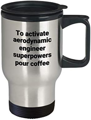 Аеродинамичен инженер за патувања - смешна саркастична термичка изолирана не'рѓосувачки челик кафе кригла подарок