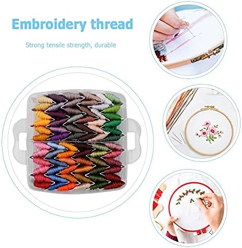 Поставете кутија за шиење на Selcraft Set 192 Cross Cross Stitch Thread Thread Thread Thread Eco-Frienthly DIY шиење додатоци за