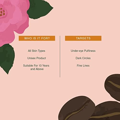 Сахели Дамаск Роуз и кафе под крем за очи, 5 g, крем богат со кофеин за темни кругови, фини линии и подуени под очи - Сертифициран органски