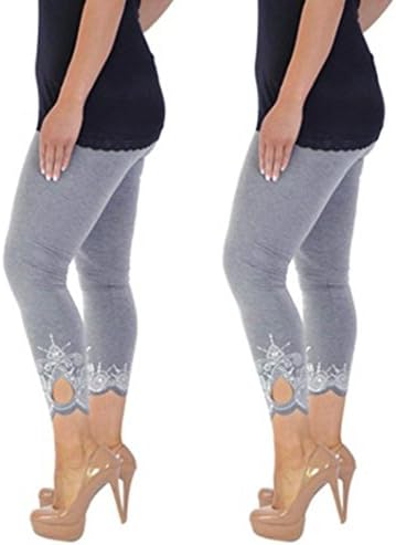 Модни жени хеланки за јога чипка плус големина слаби спортски панталони вежбаат панталони