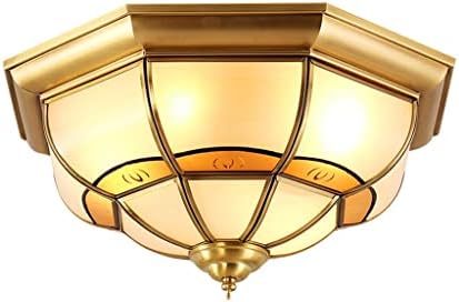 Лујјун Европски бакарен тавански светлосен балкон трем стаклен глобус ретро LED AC тавански светлосен тела