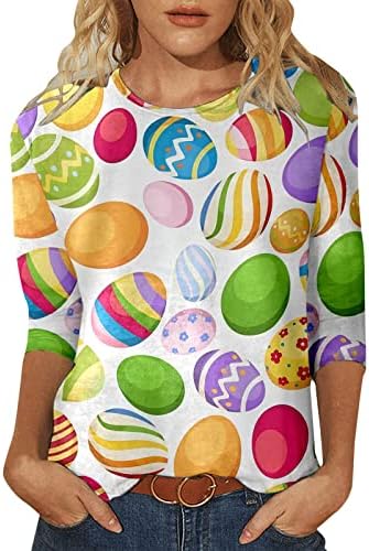 Женски маици, слатки печатење на зајаци жени обични кошули плус големина секси врвни основни жени жени летни блузи