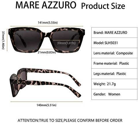 Очила за сонце од слабини од азуро, жени УВ заштита на отворено читање очила 0,5 0,75 1,0 1,25 1,5 1,75 2.0 2.25 2.5 2.75 3.0