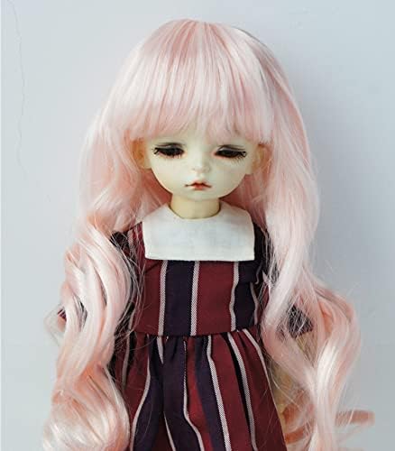 Перики за кукли JD148 6-7inch 16-18cm долга Вора принцеза бранова кукла перики 1/6 yosd синтетички мохер бјд коса