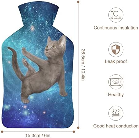 Јога простор CAT1 шише со топла вода со мека покривка 1L голема класична потопла торба за нозе на рамо на вратот на вратот