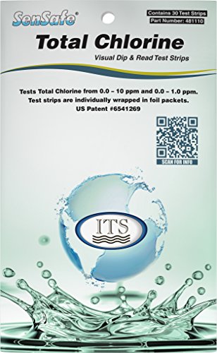 Индустриски Системи За Тестирање SenSafe 481110 Вкупно Хлор Тест Лента, 15 Секунди Тест Време, 0-10ppm Опсег