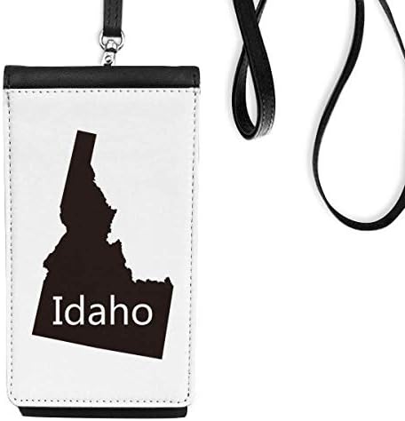 Ајдахо Соединетите држави на Америка мапаат телефонски паричник чанта што виси мобилна торбичка црн џеб