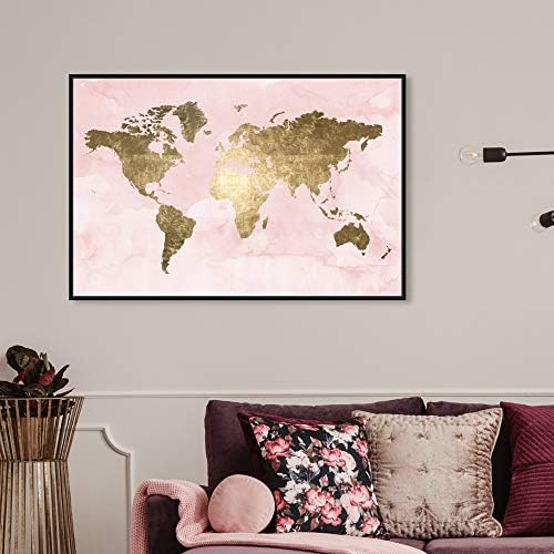 Оливер Гал уметник копродукции модерни 24 во x 36 in, руменило мапамунди, платно wallидна уметност, дневна соба, розова