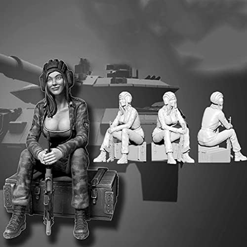 Гудмоел 1/16 воен тематски резервоар женски војник смола модел комплет/неиздржан и неконтролиран комплет за кастинг на војник/AE-5284
