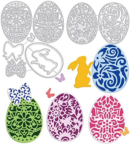 Инфулично велигденско јајце умре сет метално сечење умира Велигденско јајце умирање, зајак умира за правење картички за хартиена