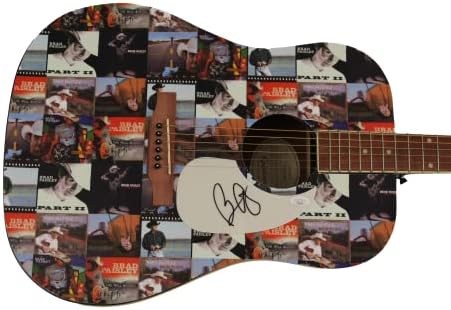 Бред Пајсли потпиша автограм целосна големина Една од еден вид обичај 1/1 Гибсон епифон Акустична гитара Б/ Jamesејмс Спенс автентикација